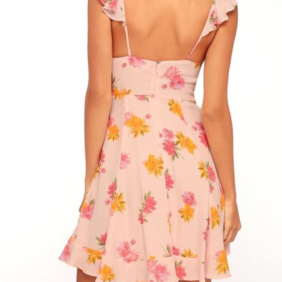 ✨ Brianne Pink Floral Print Bustier Mini Dress✨ - Picture 4 of 13